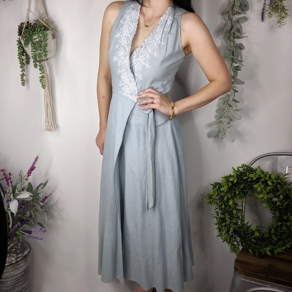 Cambridge Dry Goods Dresses & Skirts - ❤️CAMBRIDGE DRY GOODS chambray wrap maxi dress0288